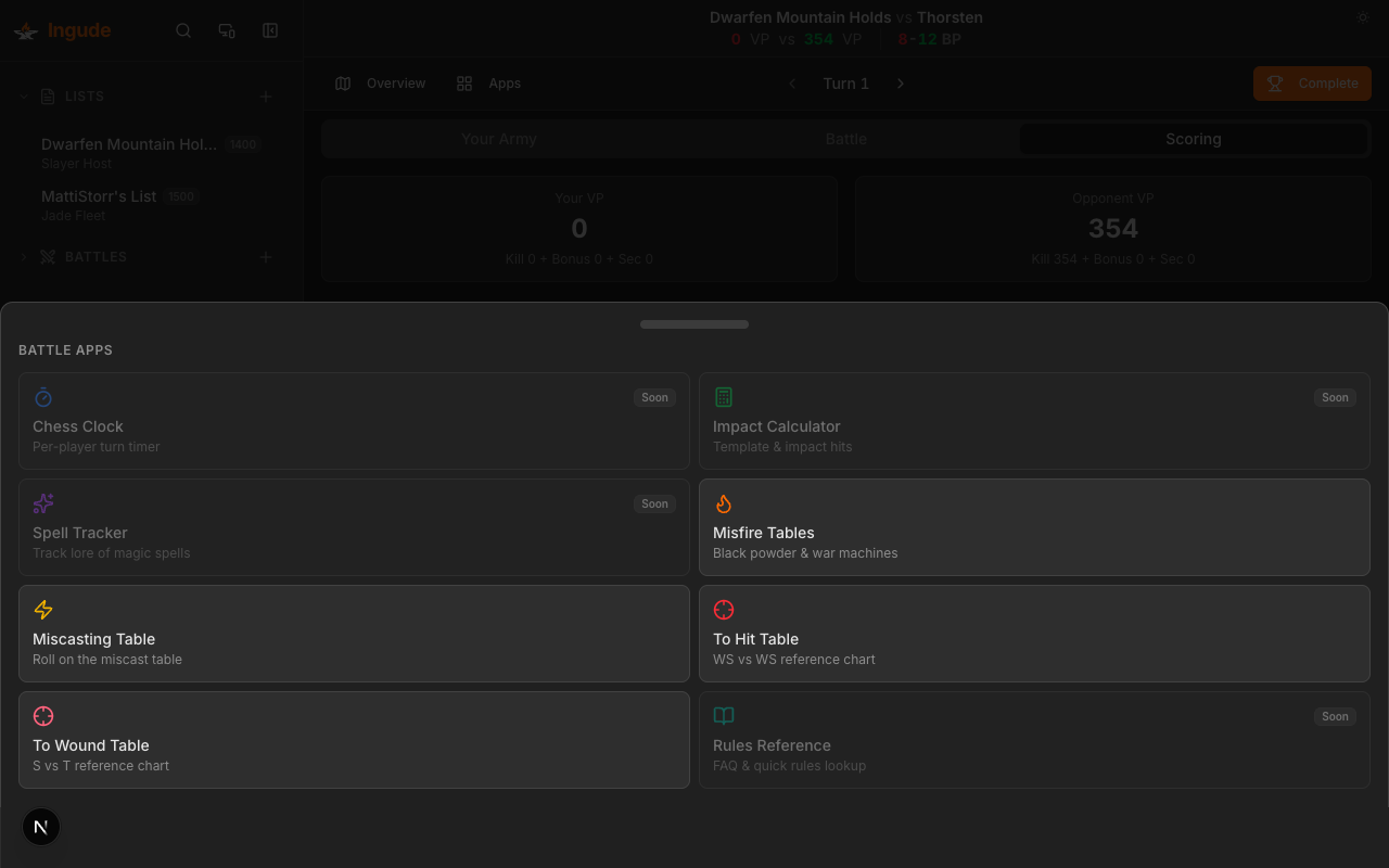 Apps drawer - desktop