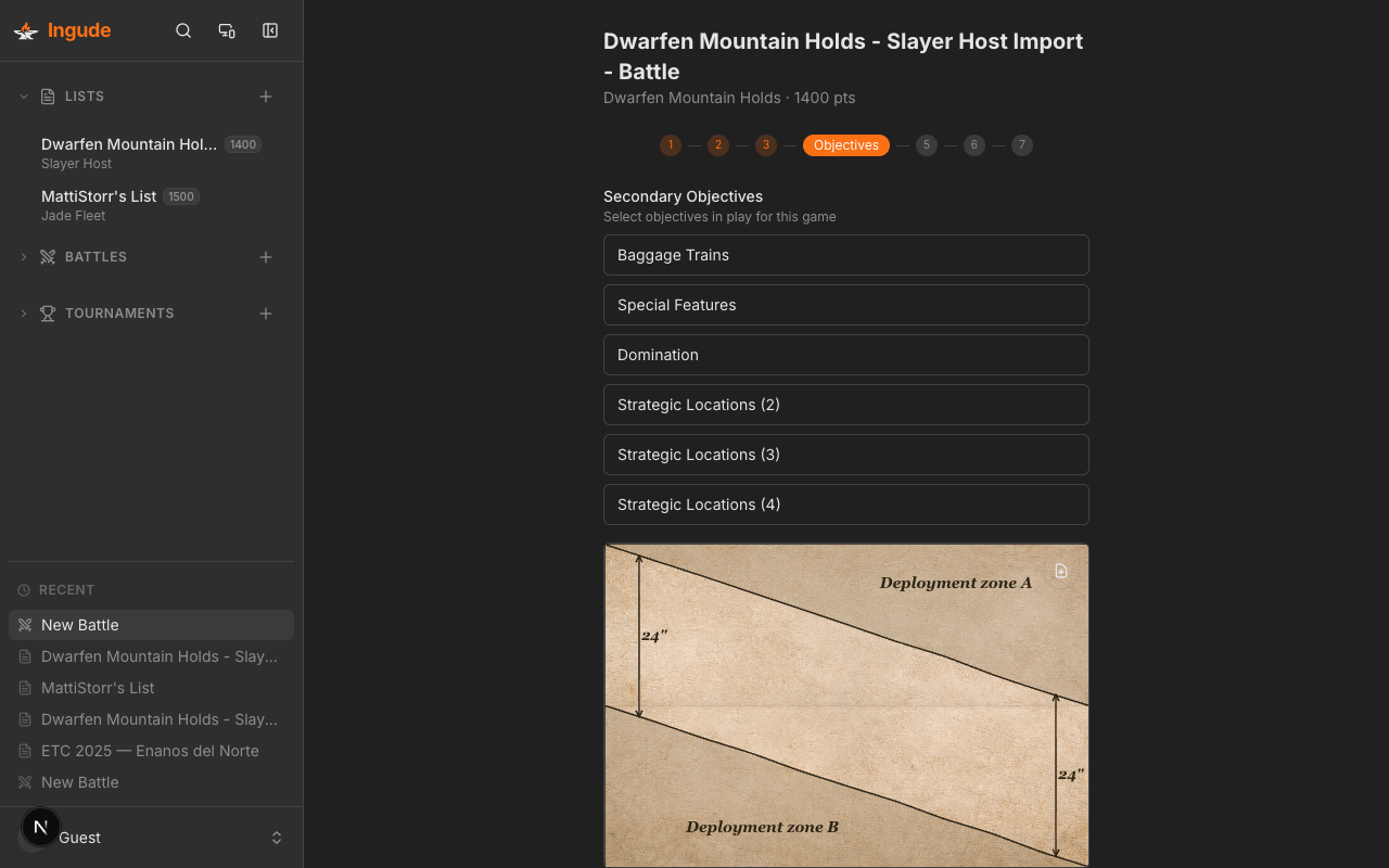 Setup wizard - secondary objectives step