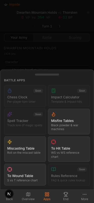 Apps drawer on mobile