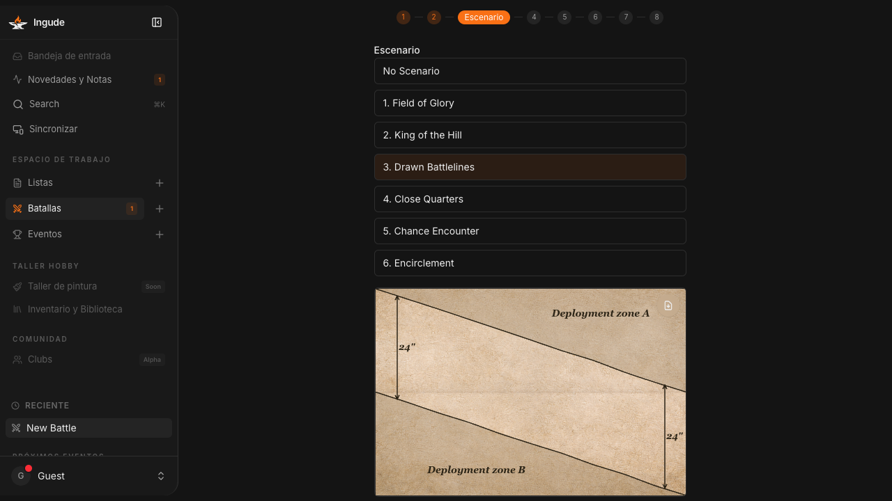 Asistente de configuración - escenario seleccionado con vista previa del despliegue