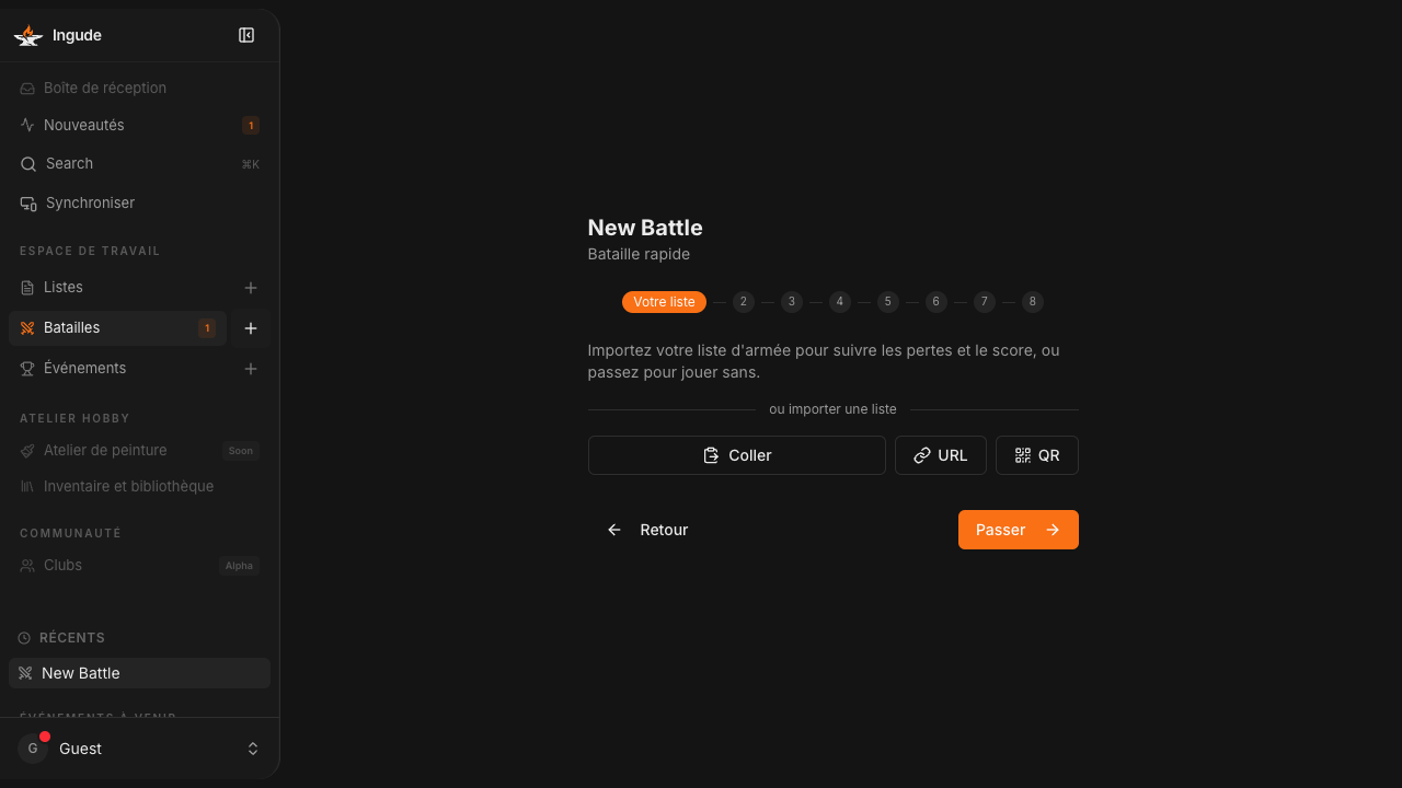 Assistant de configuration - votre liste