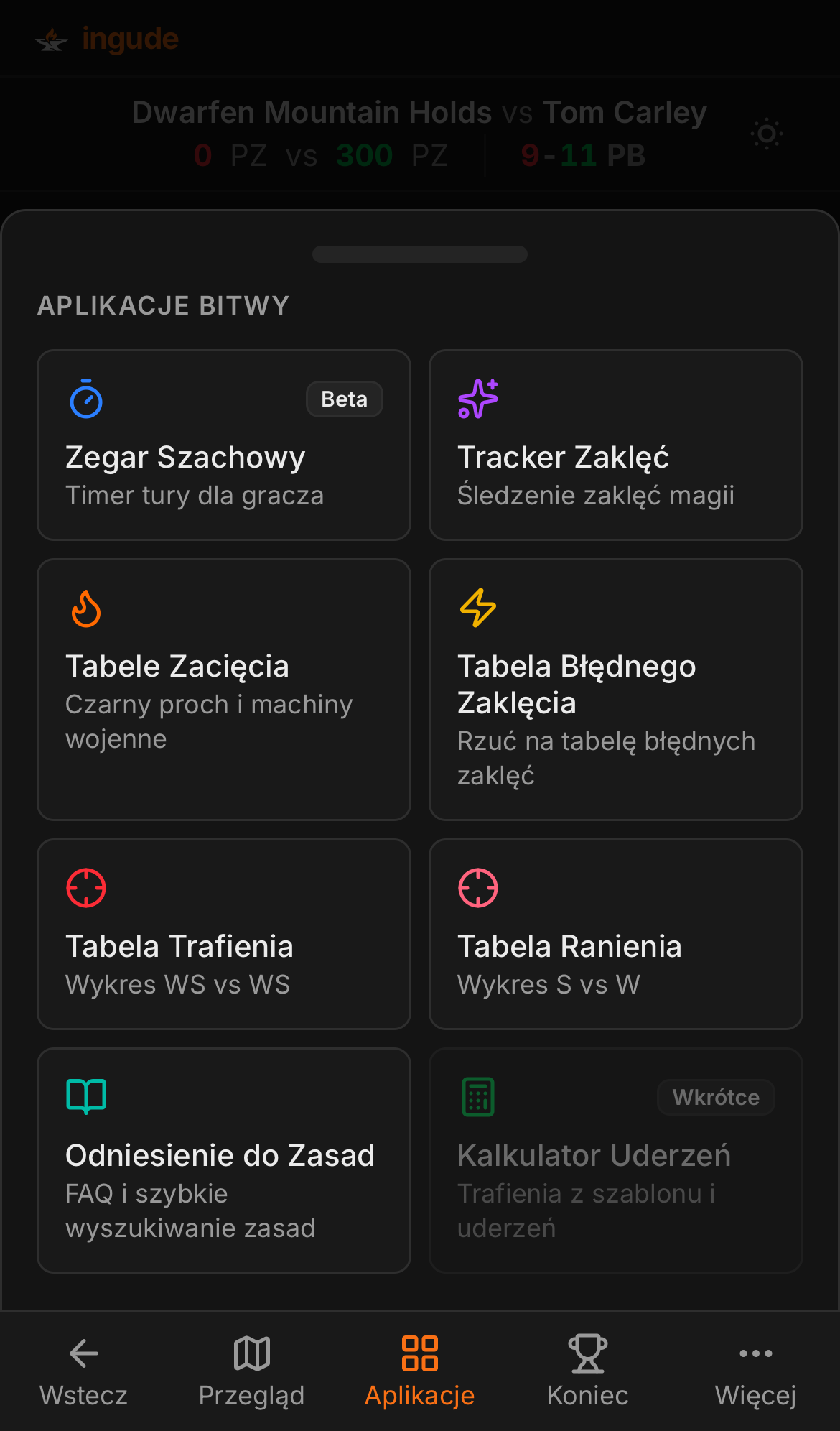 Szuflada aplikacji na urządzeniu mobilnym