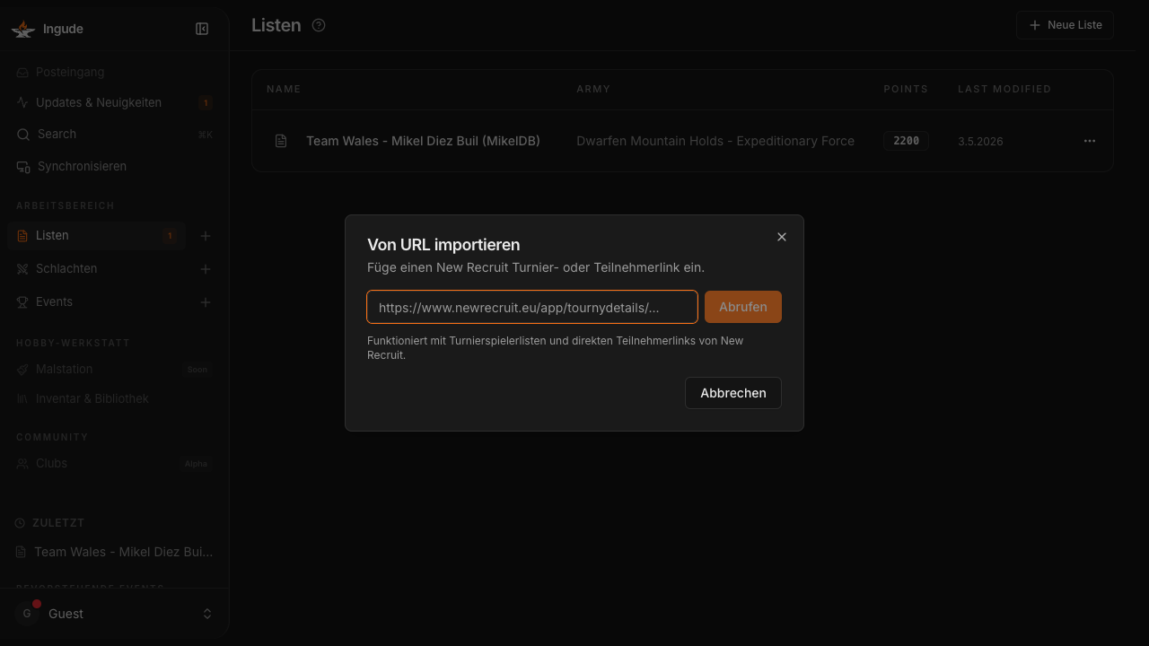 URL-Import - Link einfügen