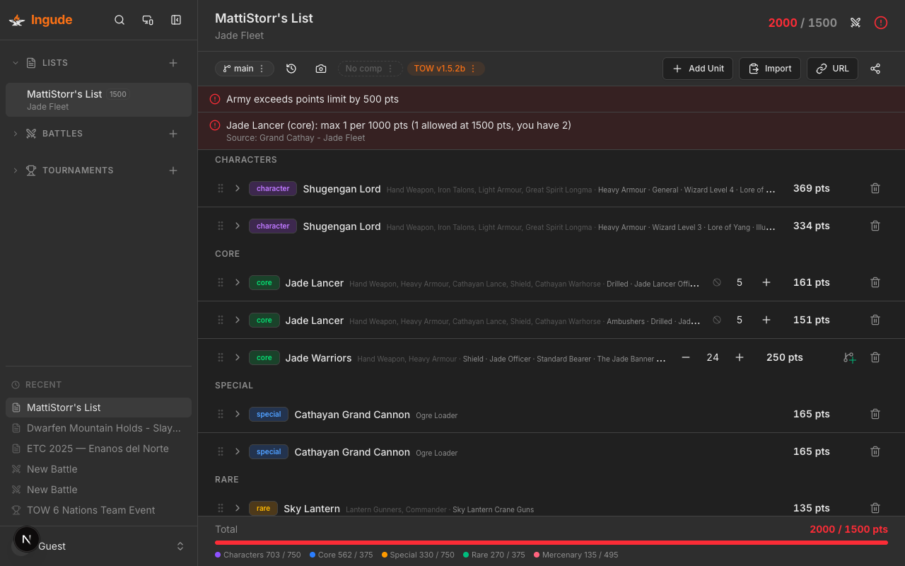Validation panel - errors and warnings