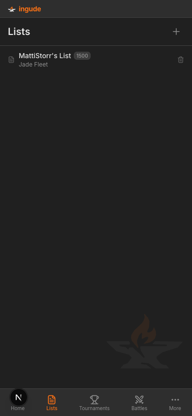 Lists library on mobile