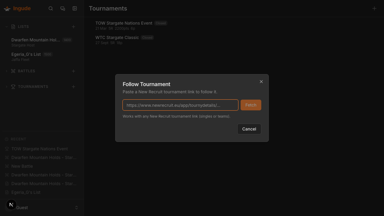Add event dropdown menu